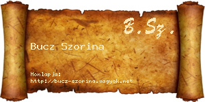 Bucz Szorina névjegykártya